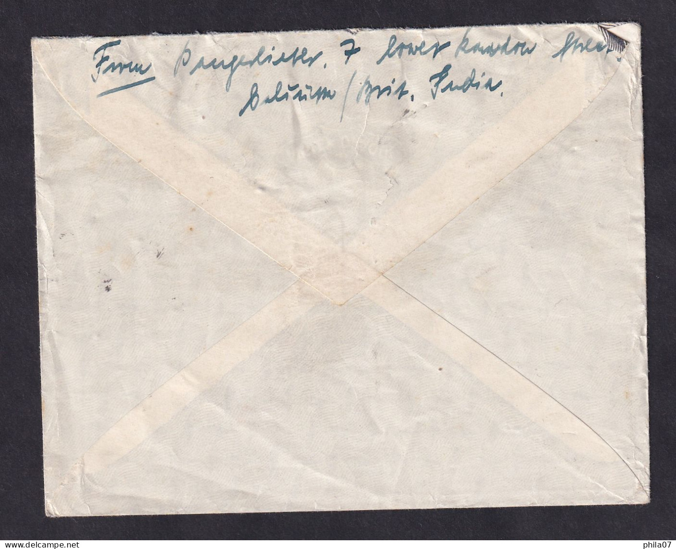 INDIA - Small Size Envelope Sent Via Air Mail From India To Berlin, Germany 1936, Nice Franking / 2 Scans - Altri & Non Classificati