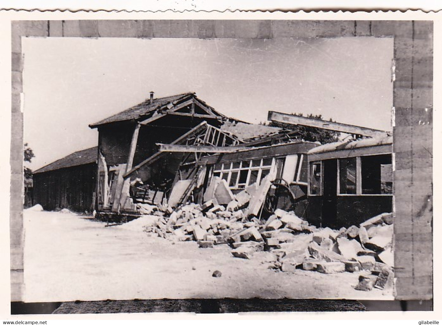 Photo - 21 - DIJON CANAL - 3 Juillet 1952 - Accident - Depot De La Ligne Electrique éboulé Sur Motrices - Retirage - Unclassified