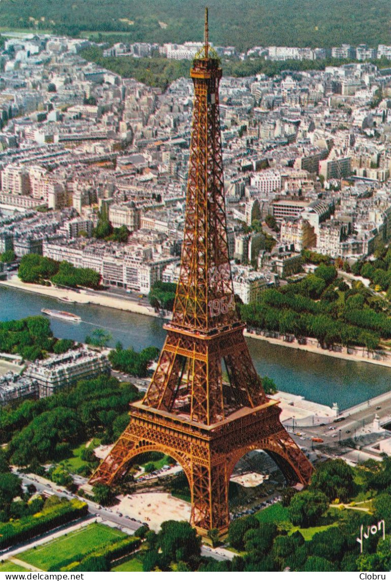 75,, Paris, La Tour Eiffel, Photo Aérienne Alain Perceval, 1964 - Tour Eiffel