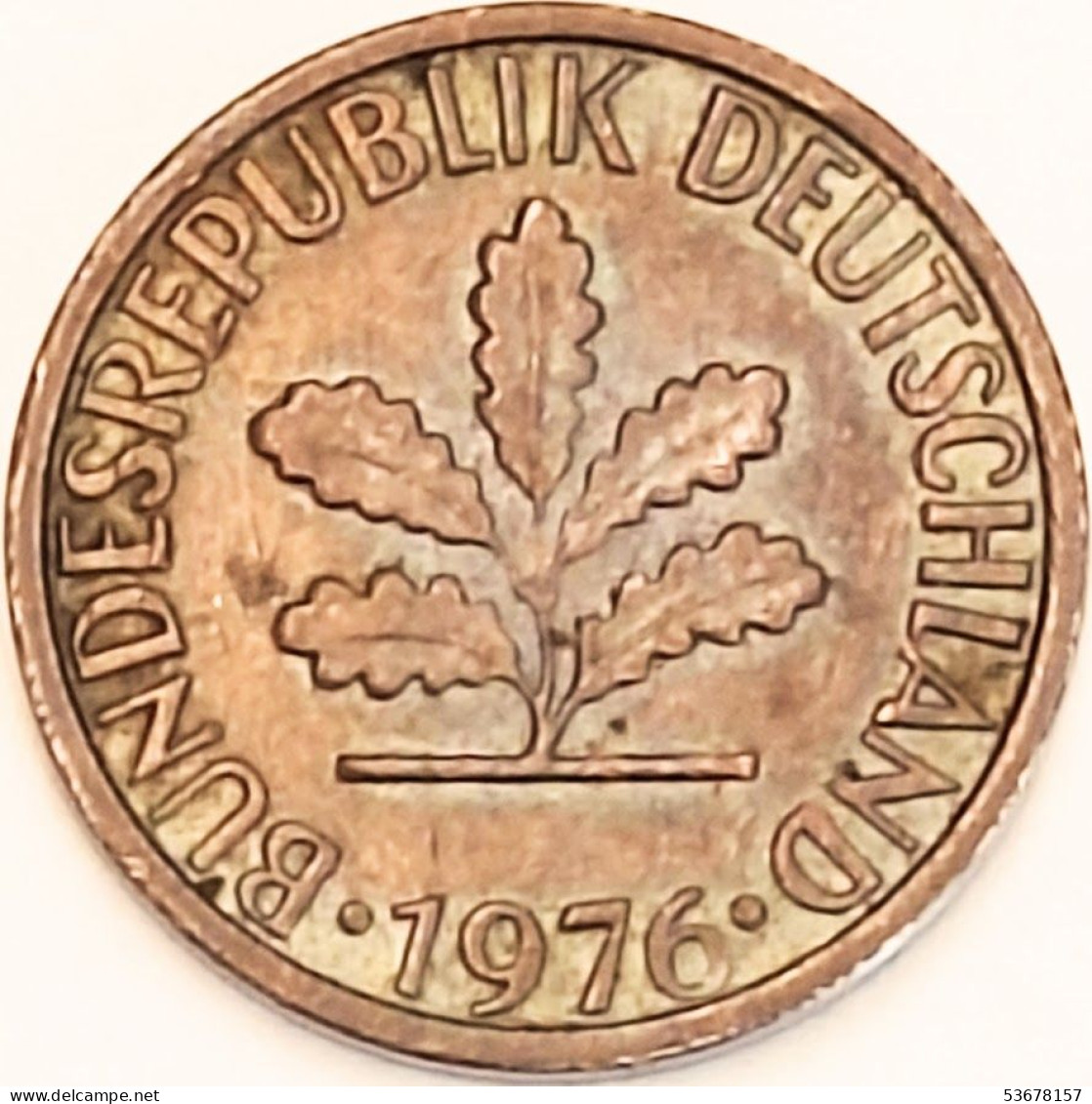 Germany Federal Republic - Pfennig 1976 D, KM# 105 (#4470) - 1 Pfennig