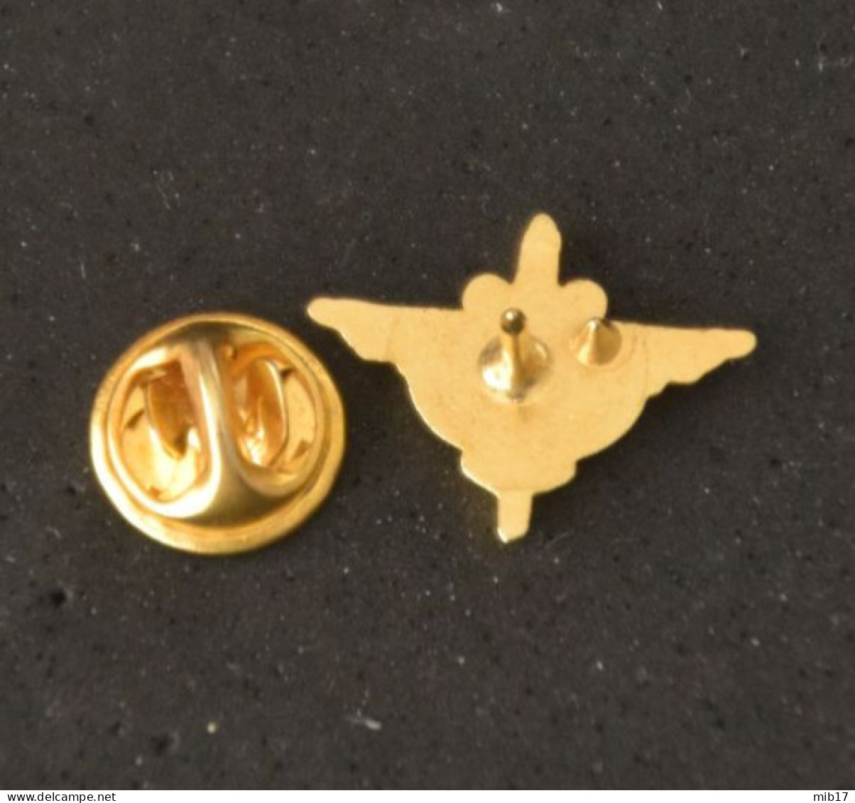 Pin's Doré - Armée à Déterminer - 2 Ancres De Marine / 1 Glaive Ou 1 épée Et 1 Paire D'ailes - Sans Marque - Army