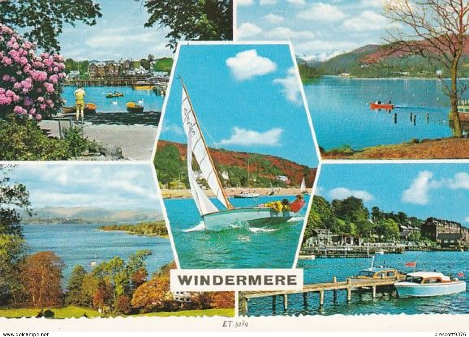 Windermere Multiview  - Lake District  - Unused Postcard - Lake1 - Windermere