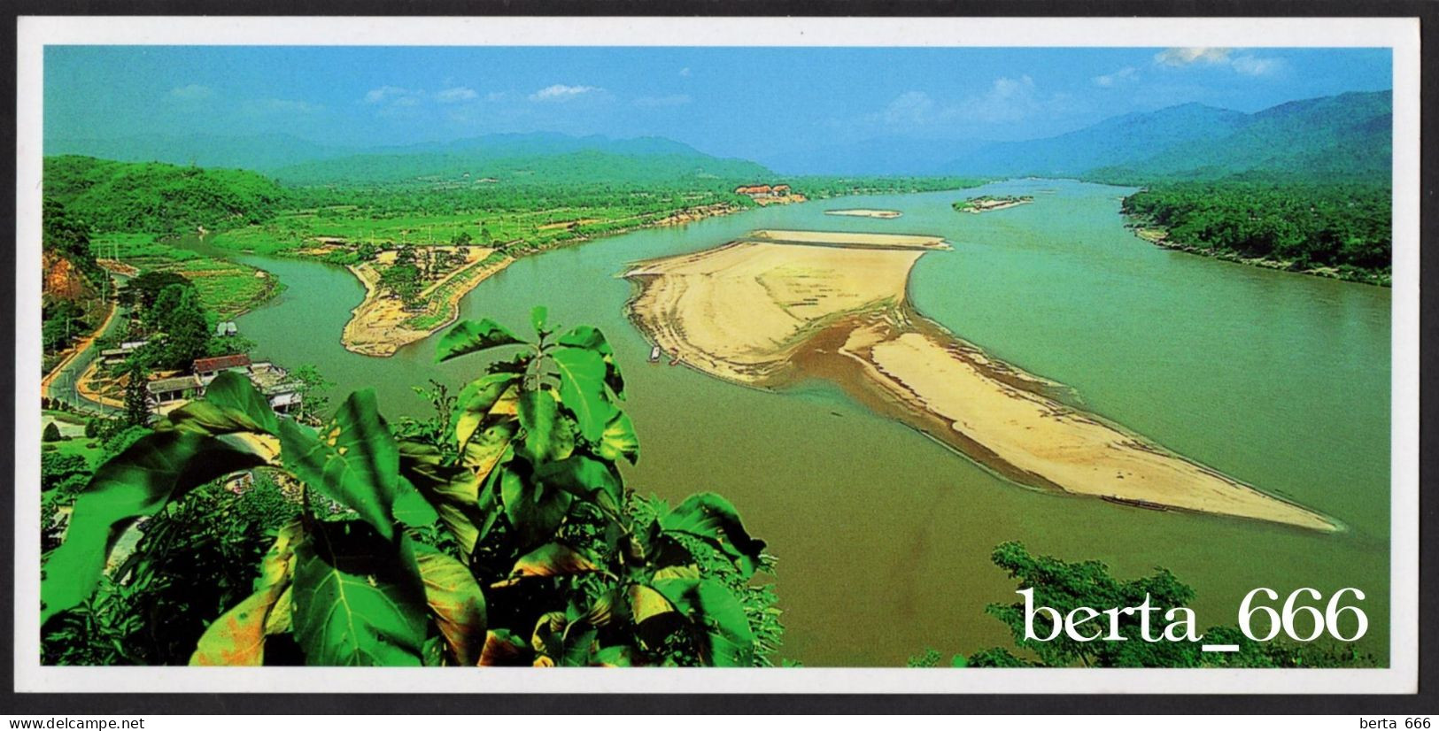 Golden Triangle Aerial View * Thailand House Of Opium Golden Triangle * Panoramic Postcard - Thailand