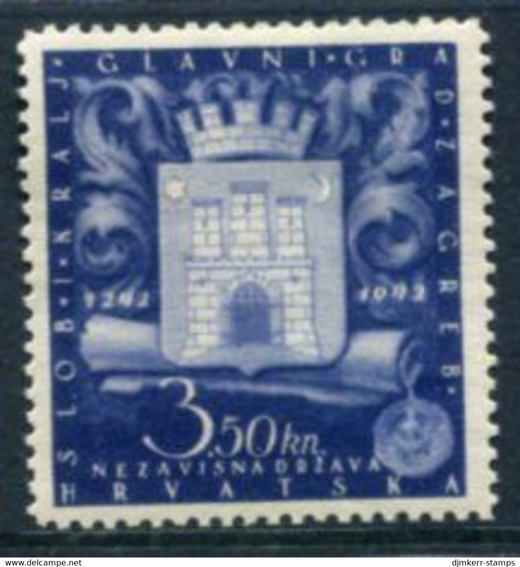 CROATIA 1943 700th Anniversary Of Zagreb MNH / **. Michel 97 - Croatie