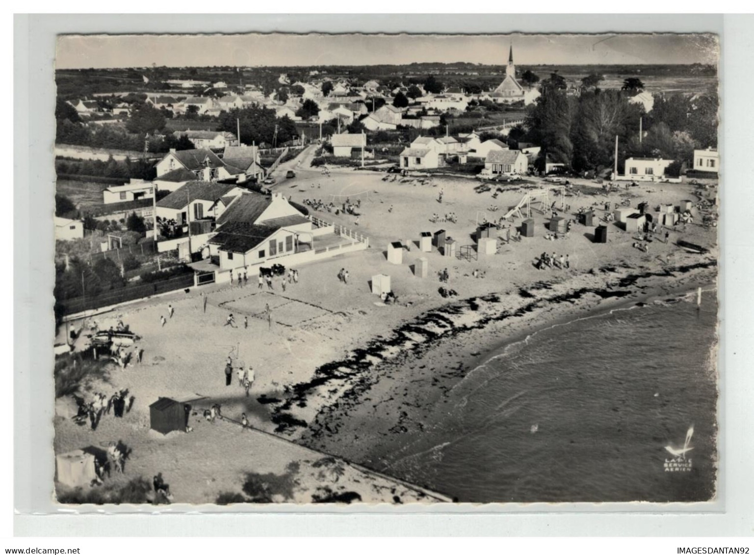 44 LES MOUTIERS VUE AERIENNE LE PRE VINCENT LE VOLLEY BALL DE ATLAN BAR N°4 - Les Moutiers-en-Retz