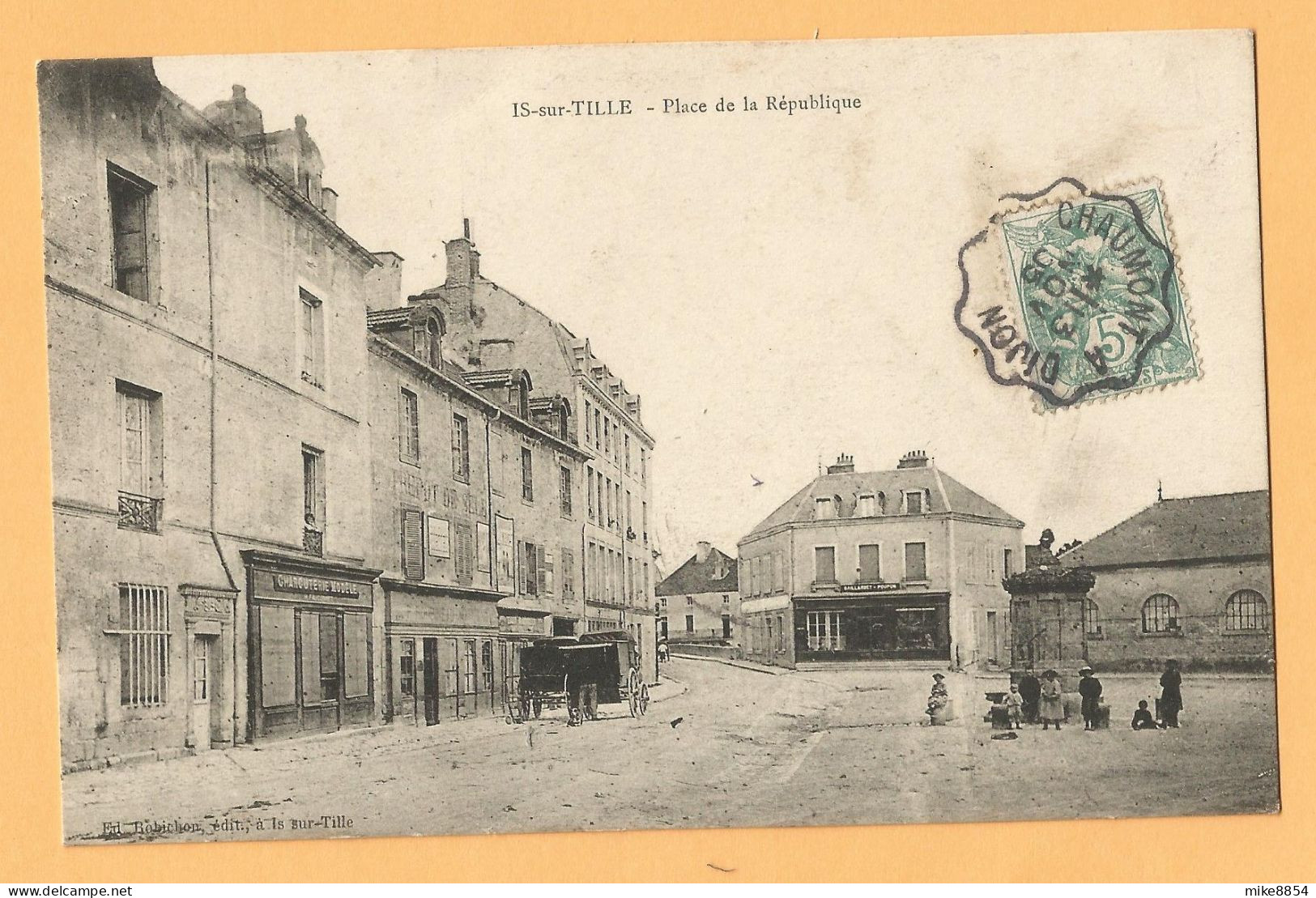 0271  CPA  IS-sur-TILLE (Côte D'Or) Place De La République  - Cachet  CHAUMONT à DIJON  ++++ - Is Sur Tille