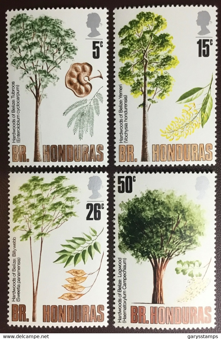 British Honduras 1971 Hardwood Trees MNH - Bäume