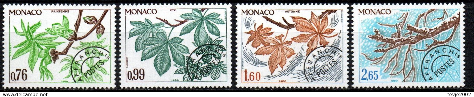 Monaco 1980 - Mi.Nr. 1410 - 1413 - Postfrisch MNH - Bäume Trees Kastanie - Bäume