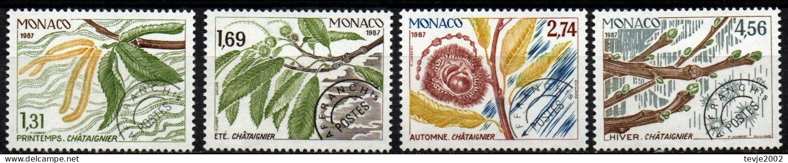 Monaco 1987 - Mi.Nr. 1787 - 1790 - Postfrisch MNH - Bäume Trees Kastanie - Bomen