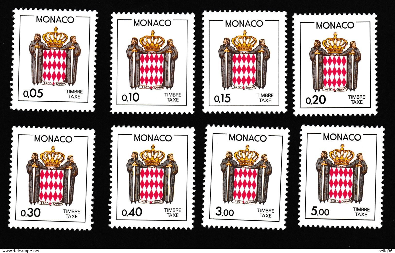 MONACO 1985 YT Tx 75-82 ** - Postage Due