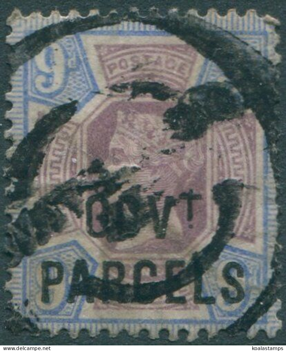 Great Britain Official 1889 SGO67 9d Purple Blue QV GOVT PARCELS FU (amd) - Altri & Non Classificati