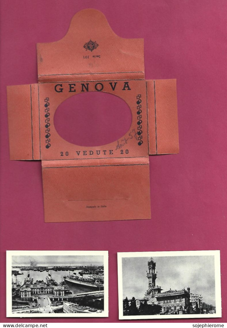 Carnet De 20 Photos Série 191 De Genova Gênes 4scans 9,0 Cm X 5,8 Cm 18-08-1957 - 40 G - Europa