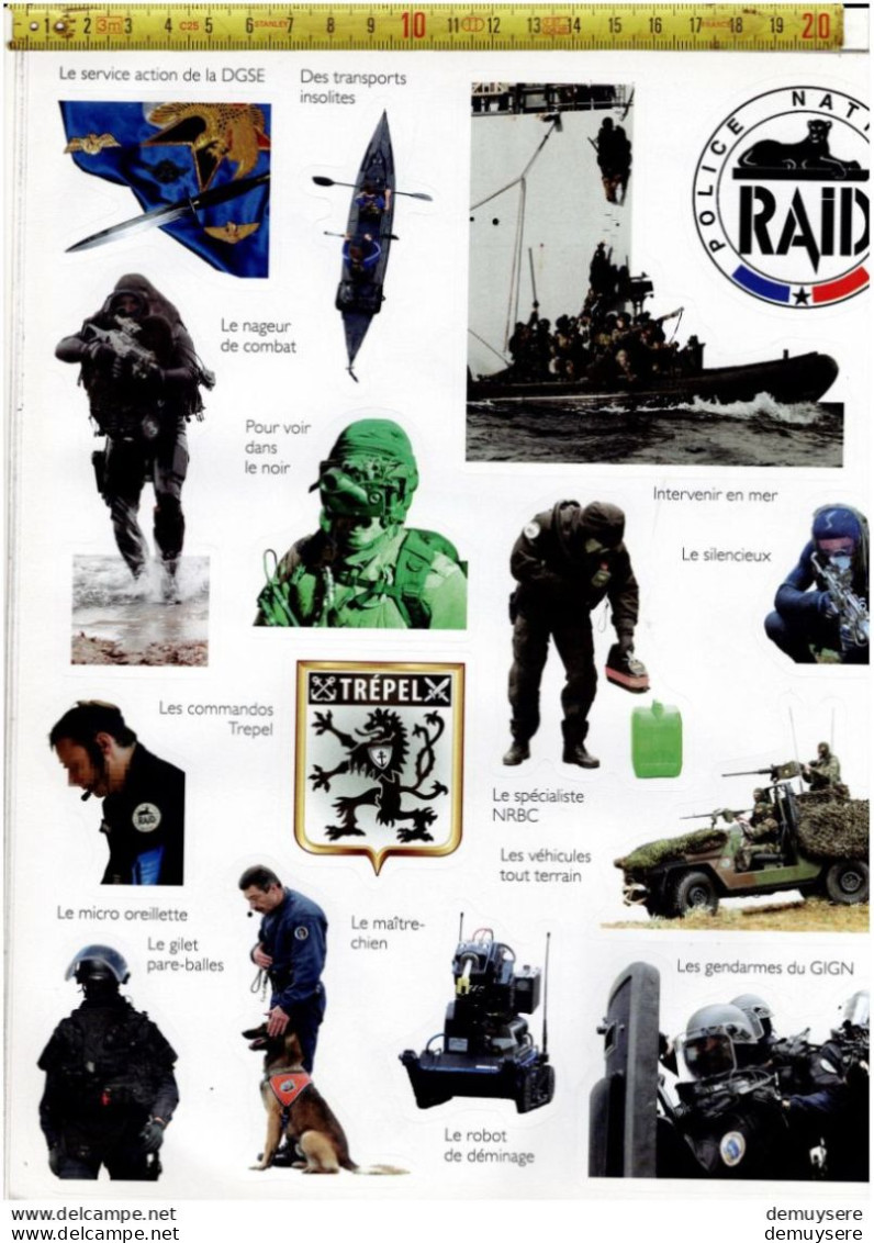 BOEK 001  - COMMANDOS D ELITE AUTOCOLLANTS - 59 AUTOCOLLANTS - Other & Unclassified