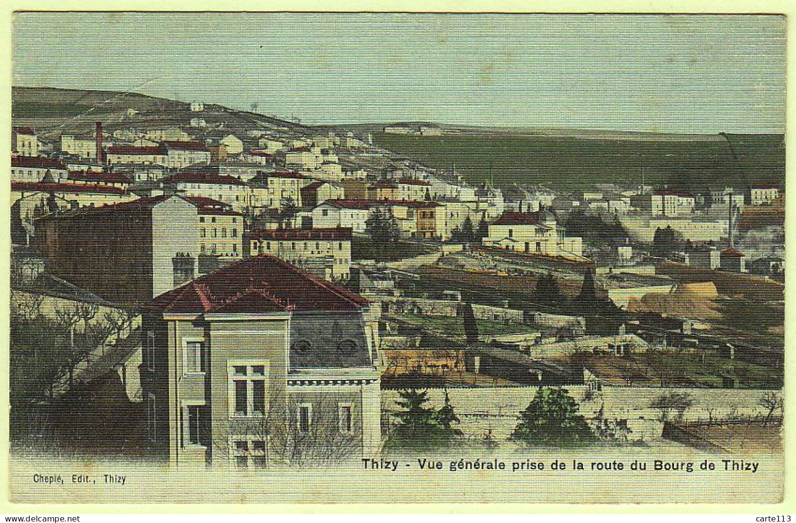 69 - B19300CPA - THISY - Vue Generale Prise De La Route Du Bourg - Très Bon état - RHONE - Thizy