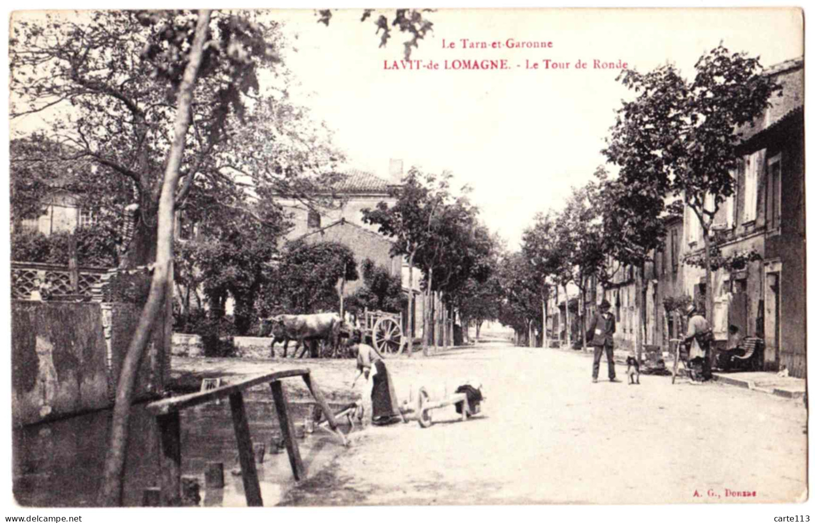 82 - B22385CPA - LAVIT DE LOMAGNE - Le Tour De Ronde - Lavoir - Très Bon état - TARN-ET-GARONNE - Lavit