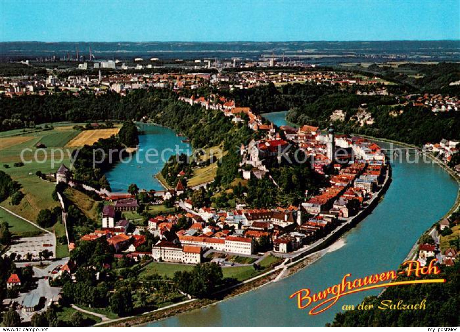 73613188 Burghausen Salzach Fliegeraufnahme Salzach  Burghausen Salzach - Burghausen