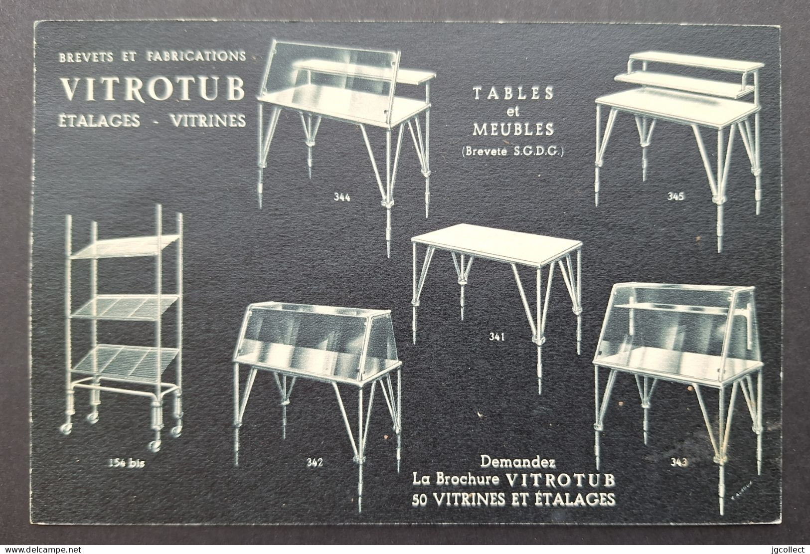 FR - Preo 106 - Carte VITROTUB " Tables Et Meubles" - 1953-1960