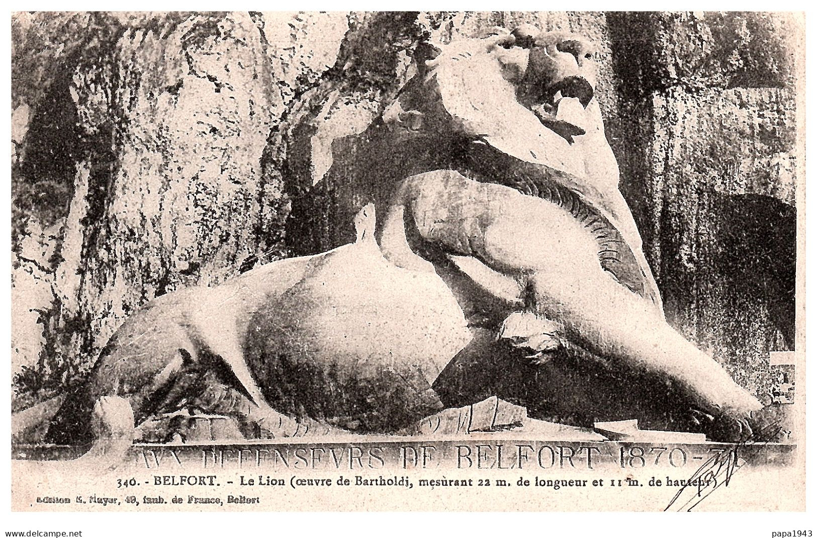 1919  Griffe  " PARC D' ARTILLERIE De La PLACE De BELFORT "  Envoyée à MONTJAY 05 - Storia Postale