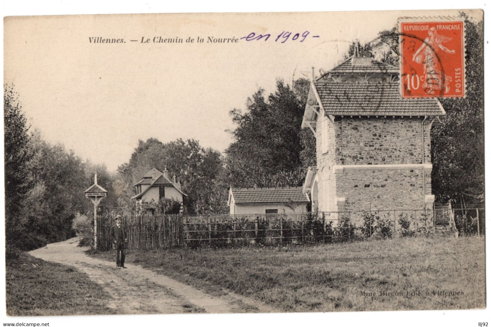 CPA 78 - VILLENNES SUR SEINE (Yvellines) - Le Chemin De La Nourrée - Ed. Mme Mirgon - Villennes-sur-Seine