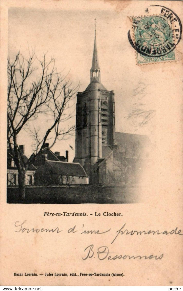 N°1730 W -cpa Fère En Tardenois -le Clocher- - Fere En Tardenois