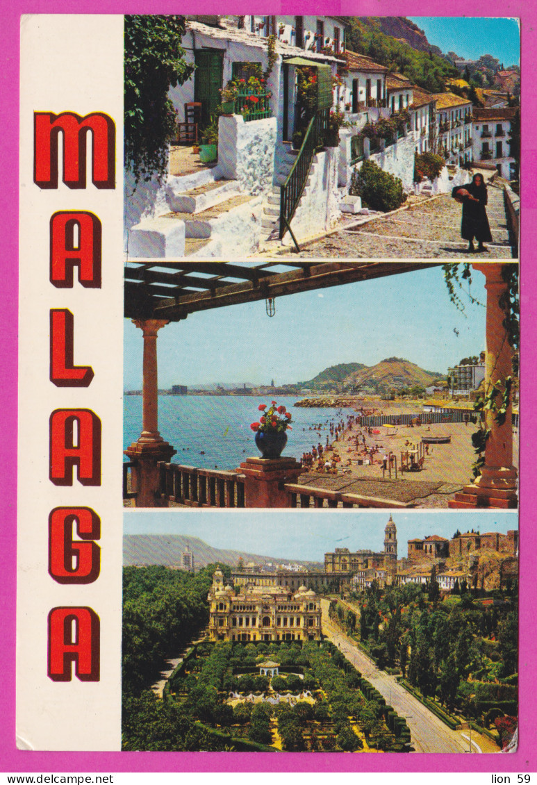 293811 / Spain - Malaga PC 1966 USED 1.50+2 PtaGeneral Francisco Franco Flamme " PONGA No. DISTRITO POSTAL.... - Storia Postale