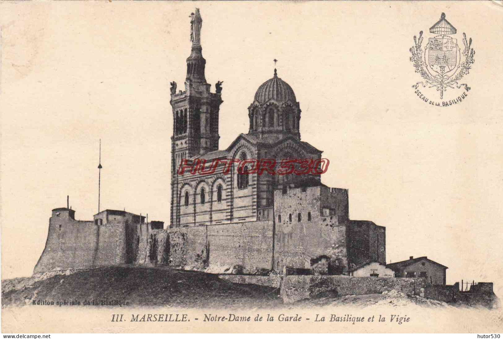 CPA MARSEILLE - NOTRE DAME DE LA GARDE - Notre-Dame De La Garde, Aufzug Und Marienfigur