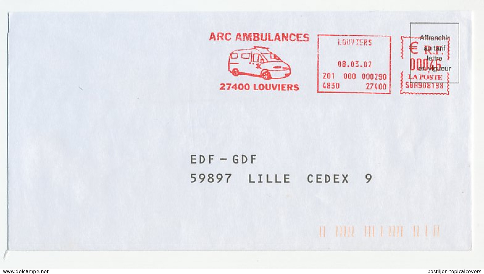 Meter Cover France 2002 Ambulance - Andere & Zonder Classificatie