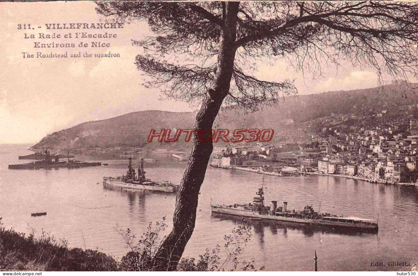 CPA VILLEFRANCHE - LA RADE ET L'ESCADRE - Villefranche-sur-Mer