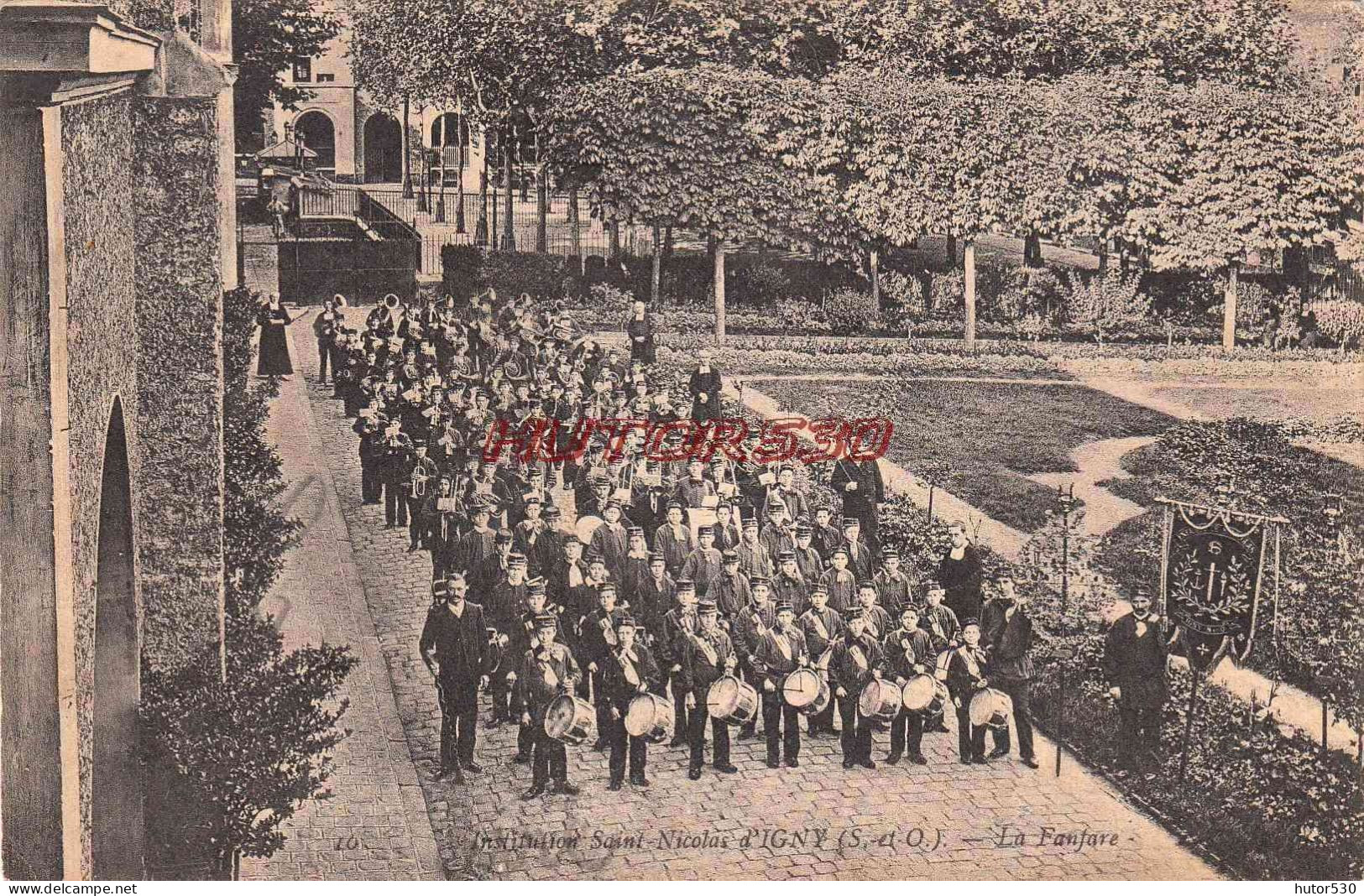 CPA IGNY - LA FANFARE - INSTITUTION SAINT NICOLAS - Igny