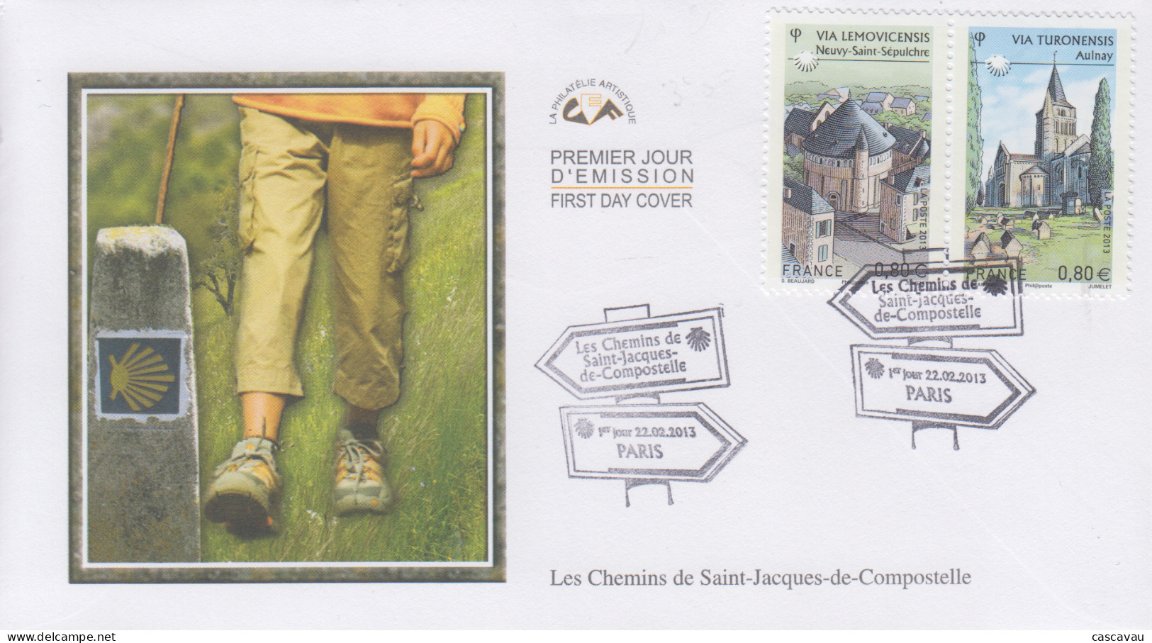 Enveloppe   FDC   1er  Jour    FRANCE   Les  Chemins  De  SAINT  JACQUES  DE  COMPOSTELLE   2013 - 2010-2019