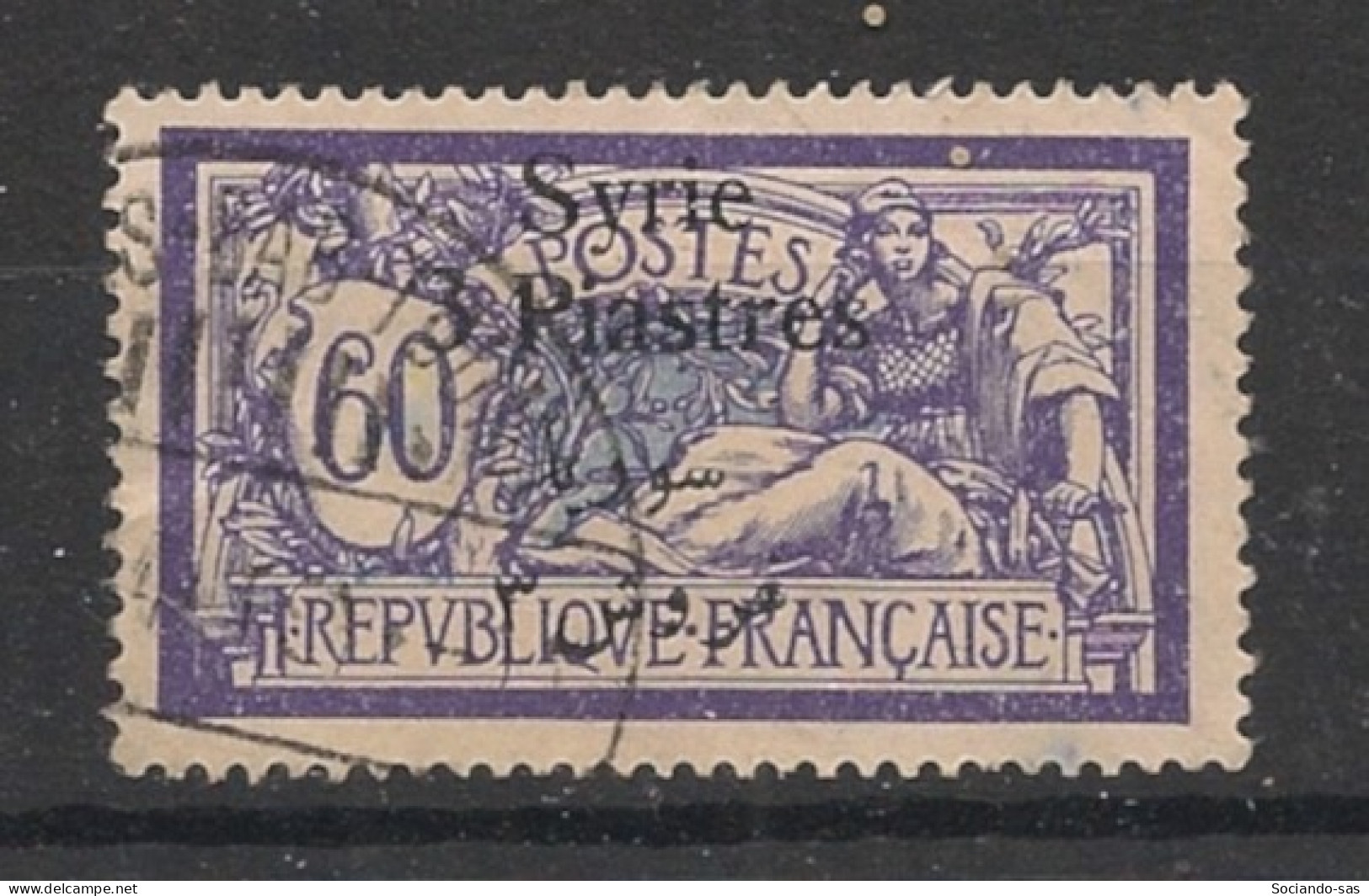 SYRIE - 1924-25 - N°YT. 138 - Type Merson 3pi Sur 60c Violet - Oblitéré / Used - Gebraucht