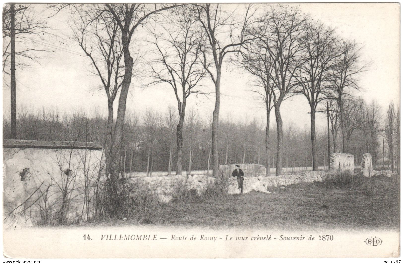 CPA DE VILLEMOMBLE  (SEINE SAINT-DENIS)  ROUTE DE ROSNY  -  LE MUR CRÈNELÉ  -  SOUVENIR DE 1870 - Rosny Sous Bois