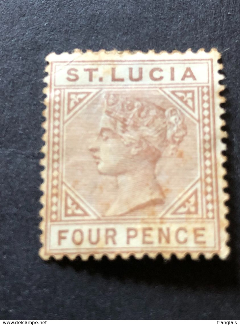 SAINT LUCIA  SG 48  4d Brown MH* - St.Lucia (...-1978)