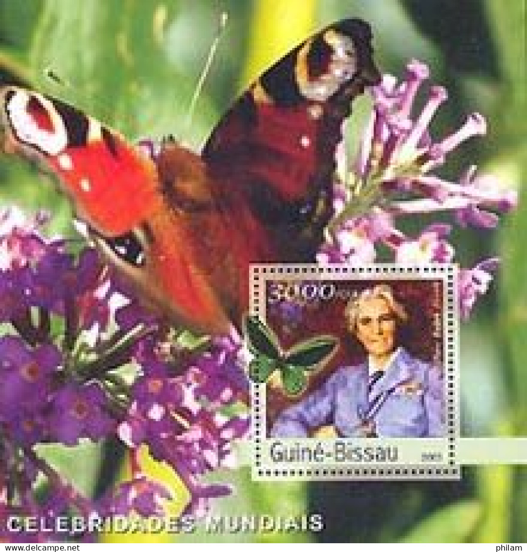 GUINEE BISSAU 2003 - Lady Baden Powell Et Papillons - BF - Ongebruikt