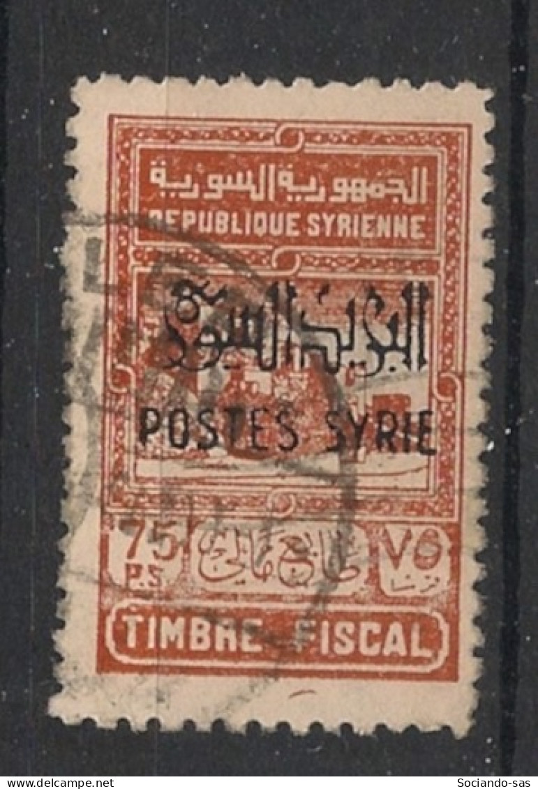 SYRIE - 1945 - N°YT. 286 - 75pi Brun-jaune - Oblitéré / Used - Gebraucht