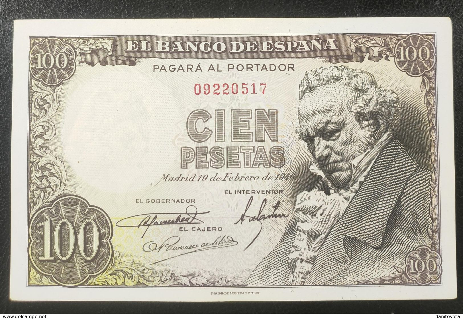 ESPAÑA. EDIFIL 451. 100 PTAS 19 DE FEBRERO DE 1946 SIN SERIE CONSERVACIÓN EBC. - 100 Peseten