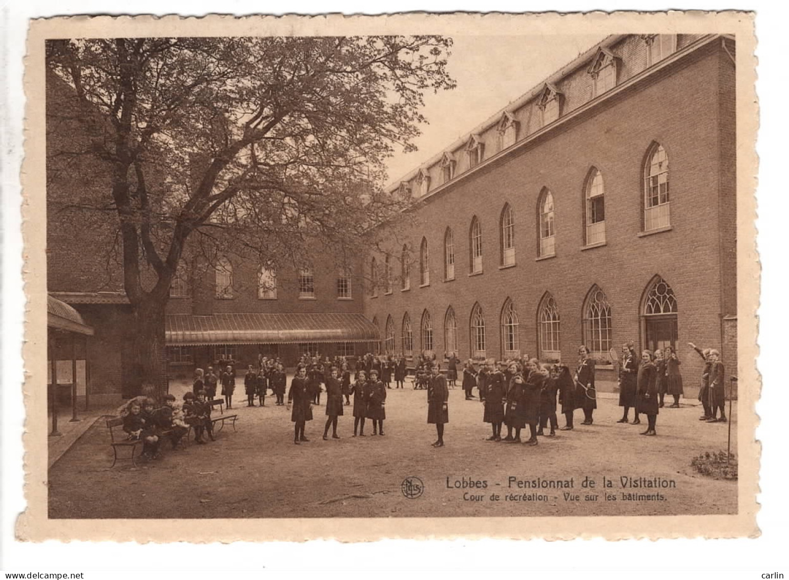 Lobbes Pensionnat De La Visitation Cour De Récréation - Lobbes