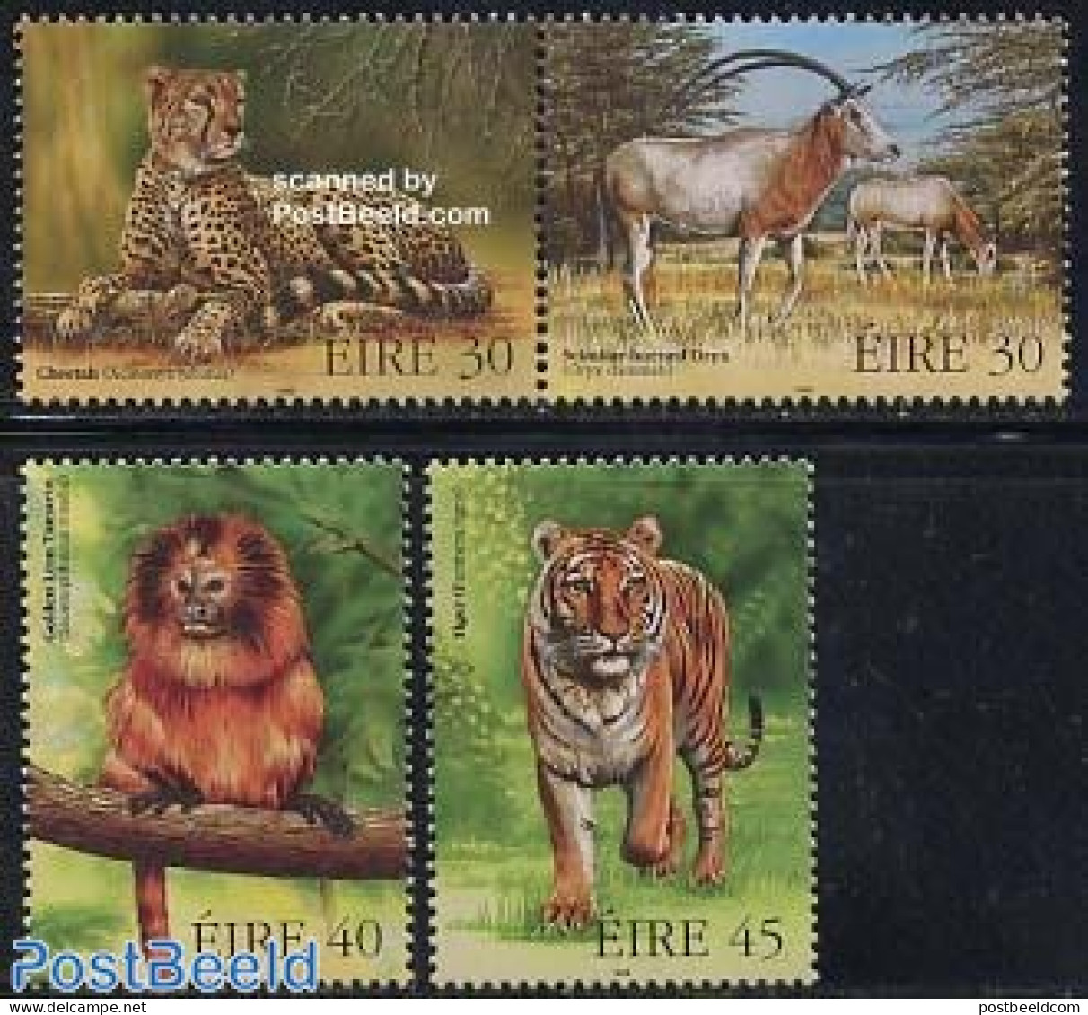 Ireland 1998 Endangered Animals 4v (2v+[:]), Mint NH, Nature - Animals (others & Mixed) - Cat Family - Monkeys - Unused Stamps