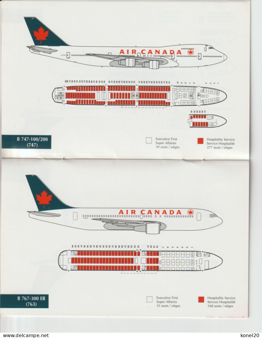 Small Booklet Air Canada Fleet Aircraft Configurations - 1919-1938: Entre Guerres