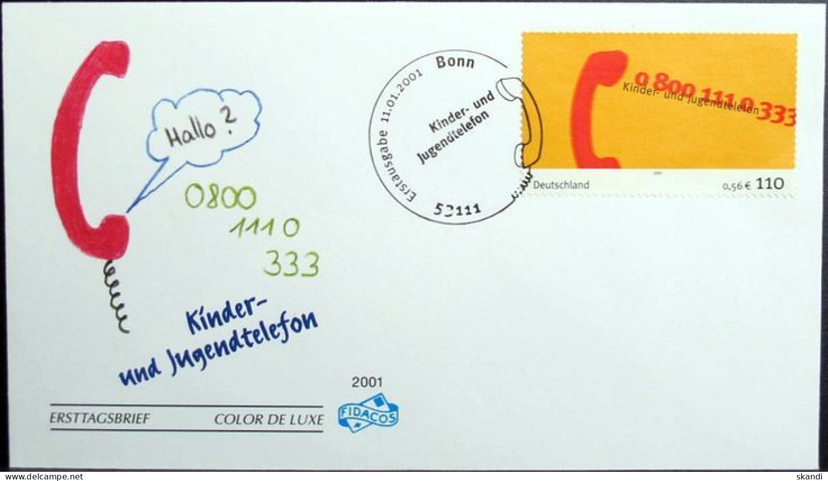 DEUTSCHLAND 2001 Mi-Nr. 2164 FDC - 2001-2010