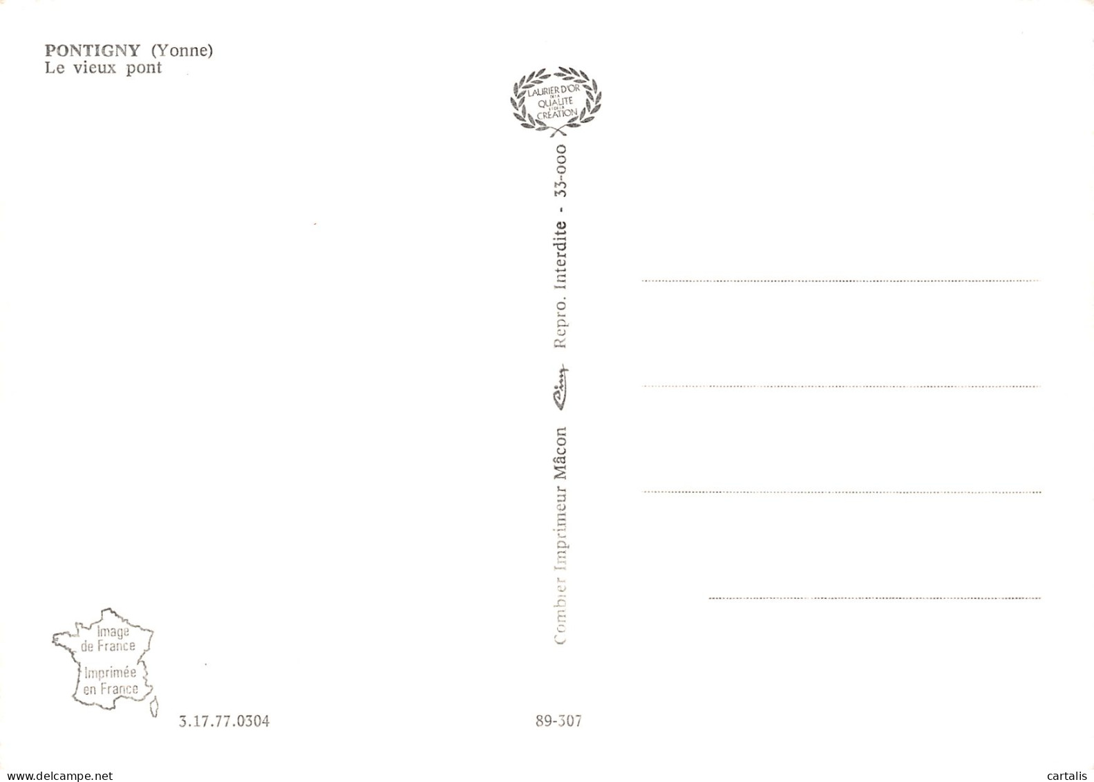 89-PONTIGNY-N°C4083-D/0283 - Pontigny