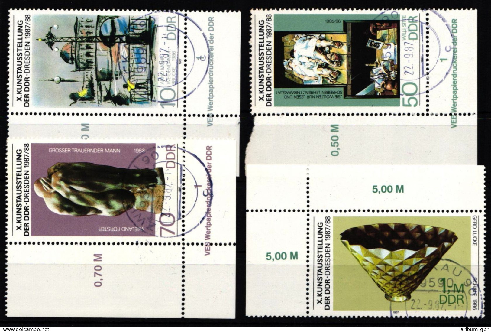 DDR 3124-3127 DV Gestempelt Bis Auf 3127 Alle Mit Druckvermerk #KL408 - Andere & Zonder Classificatie