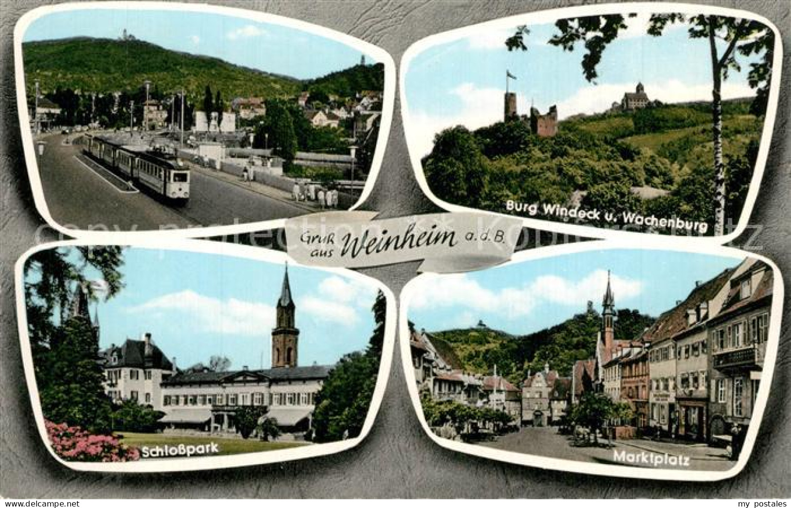 73603434 Weinheim Bergstrasse Schlosspark Burg Windeck Wachenburg Marktplatz  We - Weinheim