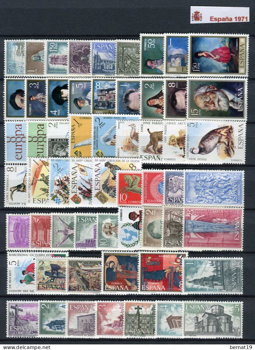 Spain 1970-1974 FIVE Complete Years ** MNH. - Verzamelingen (zonder Album)