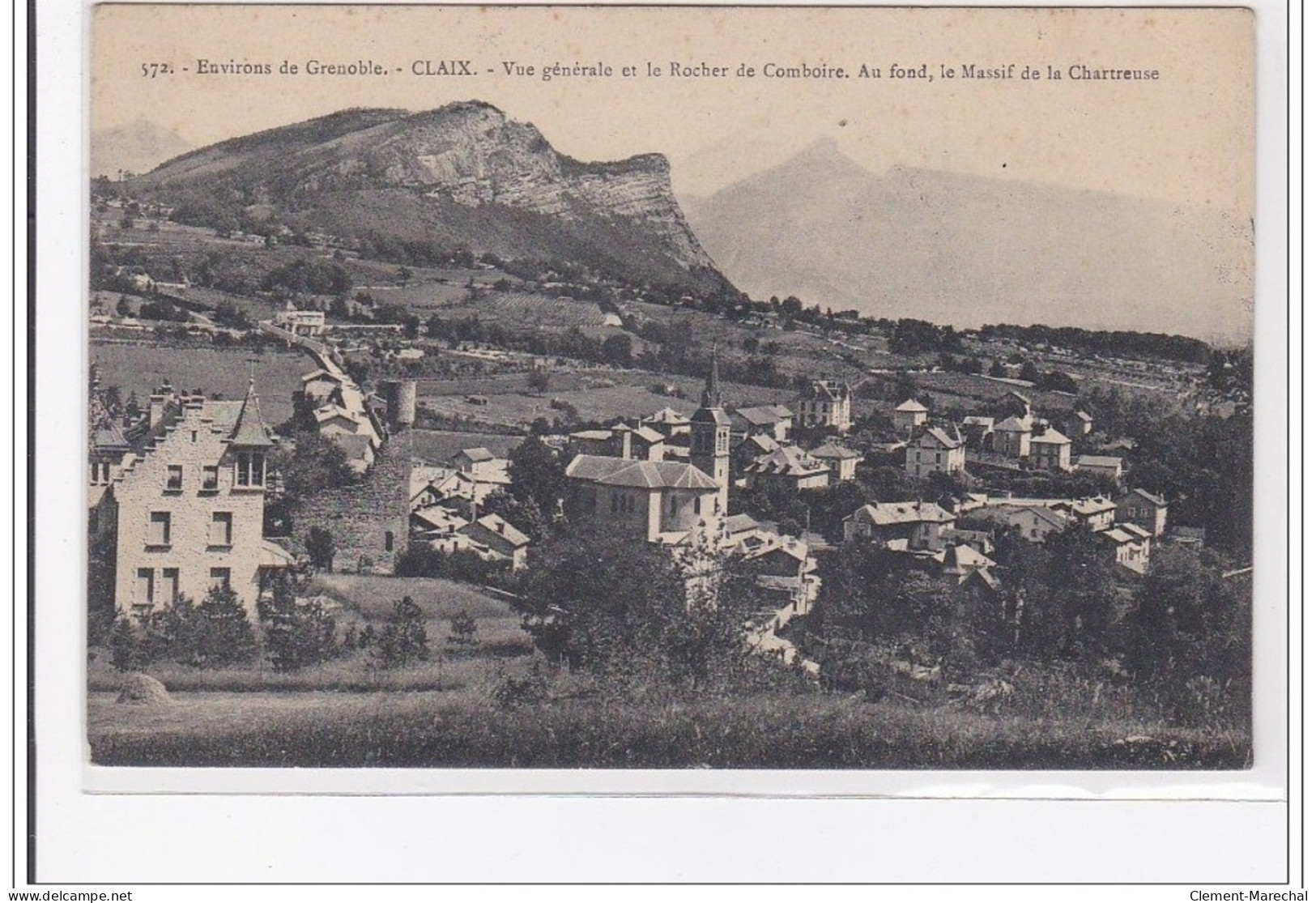 CLAIX : Vue Generale Et Le Rocher De Comboir. Au Fond, Le Massif De La Chartreuse - Tres Bon Etat - Claix