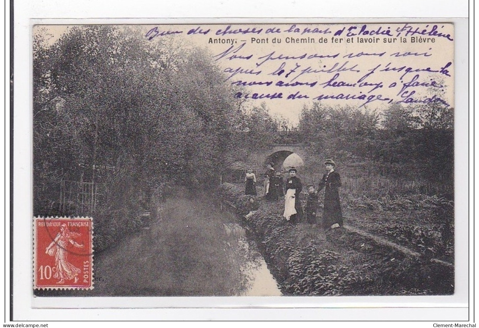 ANTONY : Pont Du Chemin De Fer  Et Lavoir Sur La Bievre - Tres Bon Etat - Antony