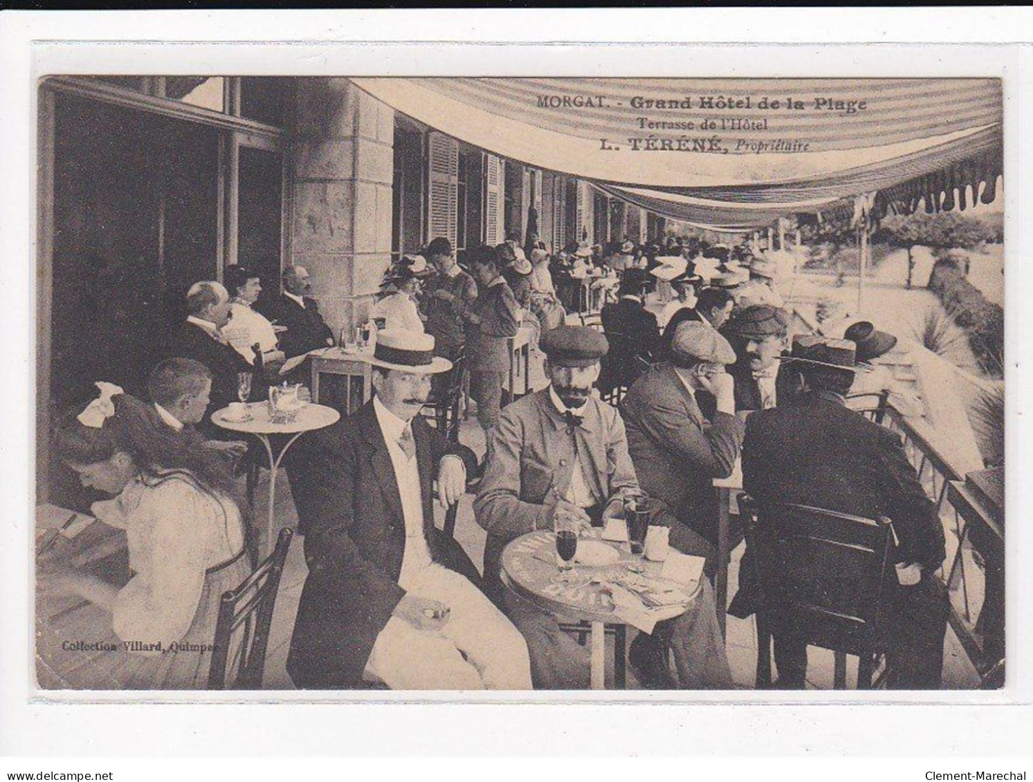 MORGAT : Grand Hôtel De La Plage, Terrasse De L'Hôtel, L.TERENE, Propriétaire - état - Morgat