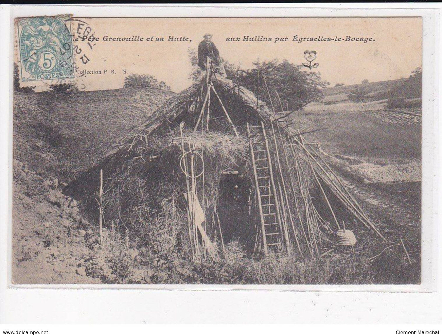 EGRISELLES-le-BOCAGE : Le Père Grenouille Et Sa Hutte, Aux Hullins, Ermite - Très Bon état - Egriselles Le Bocage