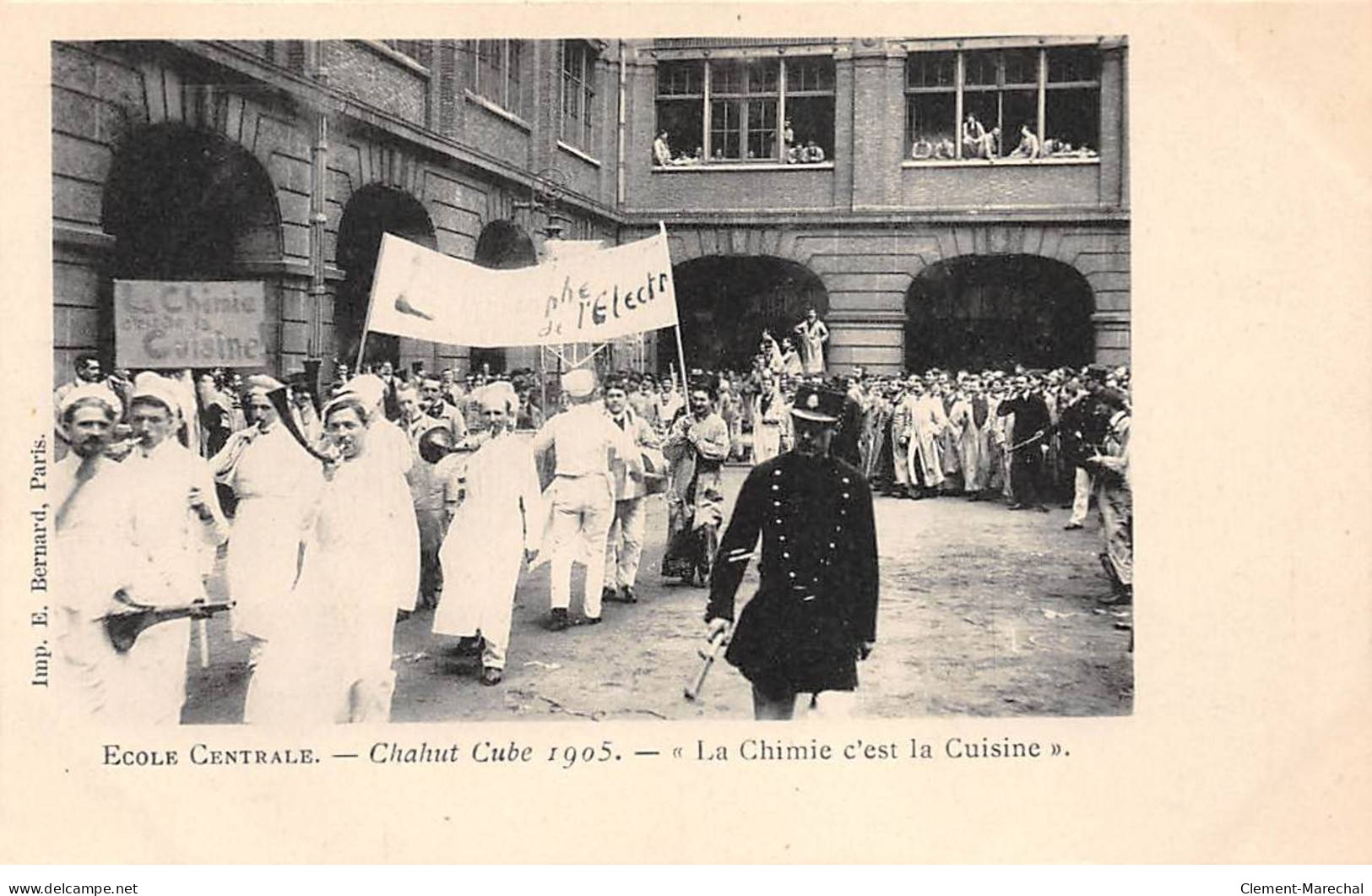 PARIS - Ecole Centrale - Chahut Cube, 1905 - La Chimie C'est La Cuisine - Très Bon état - Arrondissement: 03