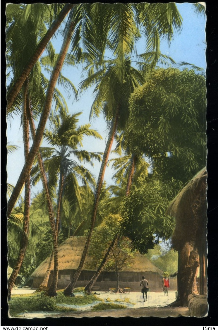 Burkina Faso Gaoua Poni Pougoulis Village Sous Les Palmes L'Afrique En Couleurs 1976 HOA QUI - Burkina Faso